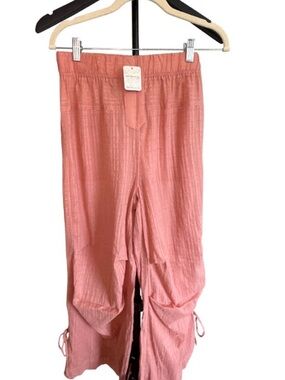 Free People Rose Dawn Pink Pull-On Pants
